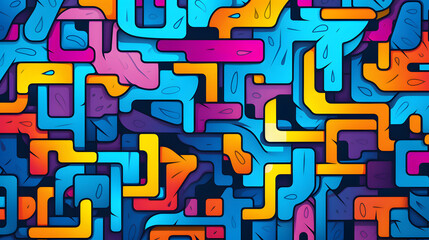 abstract block colorful playful pattern geometric shapes design poster background