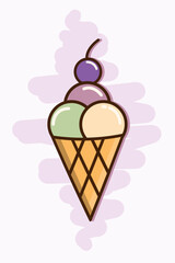 ice cream illustration vector