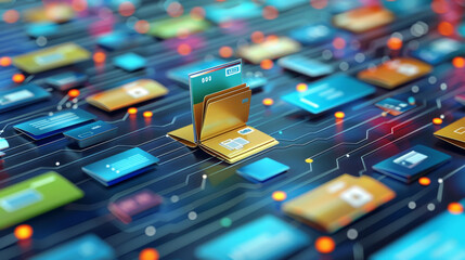 Illustration of file organization, digital storage, and access controls in document management.