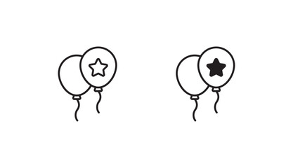 Balloons icon design with white background stock illustration