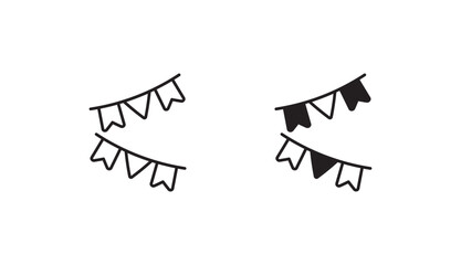 Garlands icon design with white background stock illustration