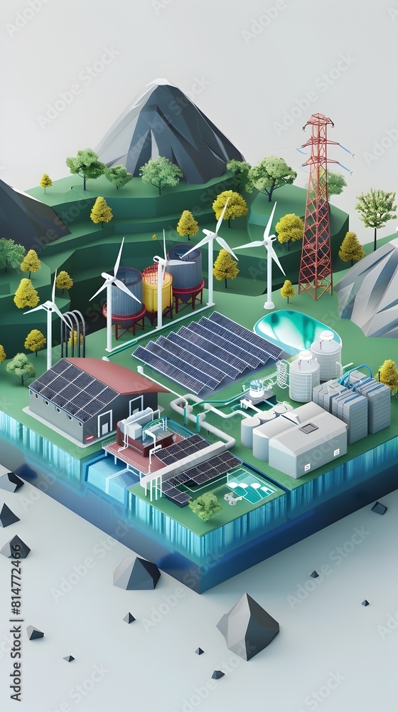 Poster an infographic explaining the concept of energy storage and its importance for integrating
