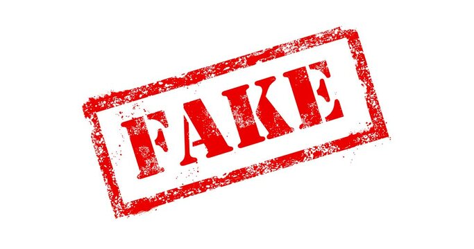 Fake postal stamp, threadbare seal, unmasking and disclosure to public, transparent background footage