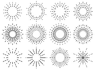 Obraz premium sunburst illustration collection