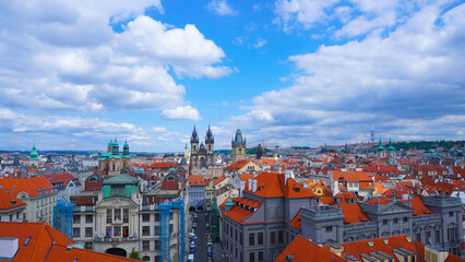 Obraz premium Beautiful city view in Prague, Czech Republic 