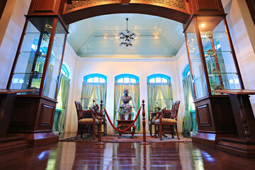 The beauty of the architecture inside the building Satun National Museum (Gu den Mansion) in Satun...