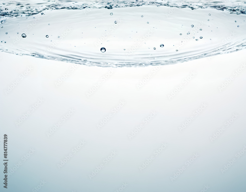 Wall mural Blue water splash isolated on white background. water splashes and drops.