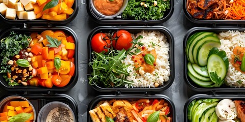 Healthy Eating Made Easy with Portion Control Packaging and Nutritional Algorithms. Concept Portion Control, Nutritional Algorithms, Healthy Eating, Packaging Efficiency