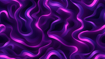 Obraz premium futuristic neon squiggle figures flyer purple hues design poster background
