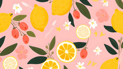 Digital lemons minimalist illustrator abstract graphic poster background