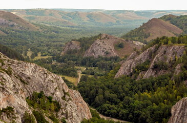The magnificent natural park Muradymovskoye Gorge, landmark of the Ural Mountains
