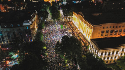 May 13 2024 year The rally on Rustaveli Avenue, the slogan of the rally is not against the Russian...