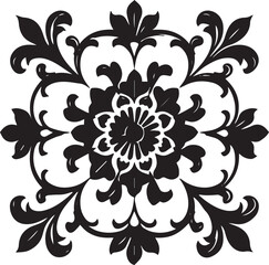 floral silhouette pattern