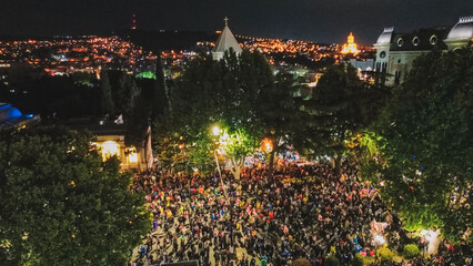 May 13 2024 year The rally on Rustaveli Avenue, the slogan of the rally is not against the Russian...