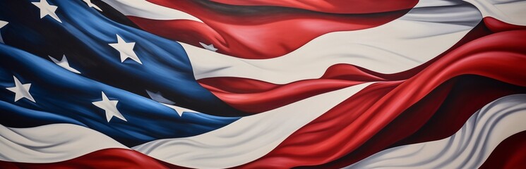 Fototapeta premium Artistic representation of the American flag with stars and stripes