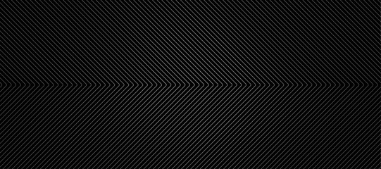 Fototapeta premium Black abstract background with diagonal white line pattern.