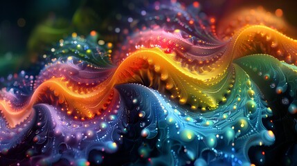 Abstract rainbow fractal colorful background