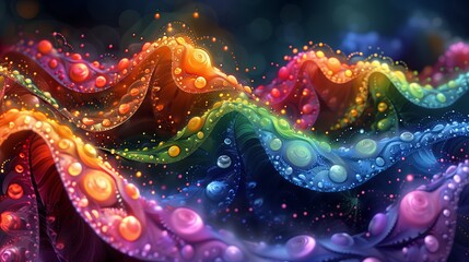 Fototapeta premium Abstract rainbow fractal colorful background