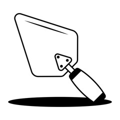 brick masonry  smoothing moving hand tool vector icon design, Labor Day Symbol, 1st of May Sign,  International Workers Day stock illustration, Gardening digging Trowel concept