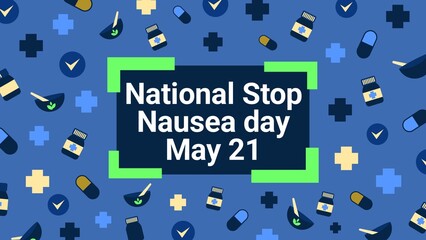 National Stop Nausea day web banner design illustration 