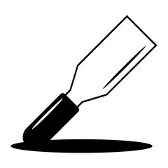 cutting tool with a sharpened edge at the end of a metal blade vector icon design, Labor Day Symbol, 1st of May Sign,  International Workers Day stock illustration, Chisel concept