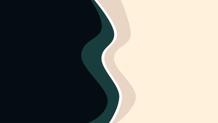 Aerial Serenity: Flat Design of a Beach from Above