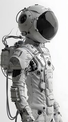 Metal Cyborg Warrior in Futuristic Military Gear