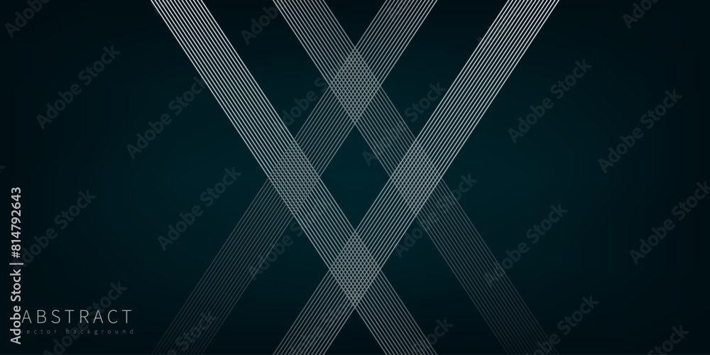 Poster dark blue abstract vector geometric background with intersecting lines.