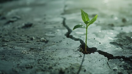 Life Finds a Way: Plant Seedling Triumph Over Concrete