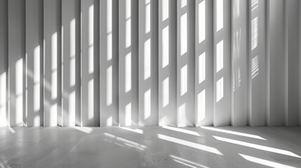 Bright Room with Geometric Window Shadows
