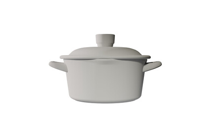 a white pot with a lid on a black background