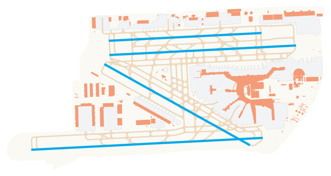 Map of Miami International Airport in Miami (United States of America). IATA-code: MIA.