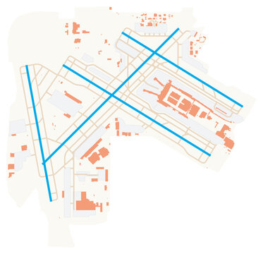 Map of Minneapolis-Saint Paul International Airport (Wold-Chamberlain Field) (IATA-code: MSP).