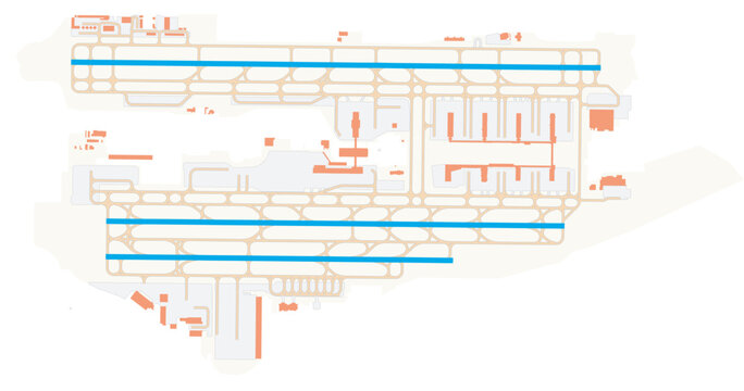 Map of Phoenix Sky Harbor International Airport (United States of America). IATA-code: PHX.