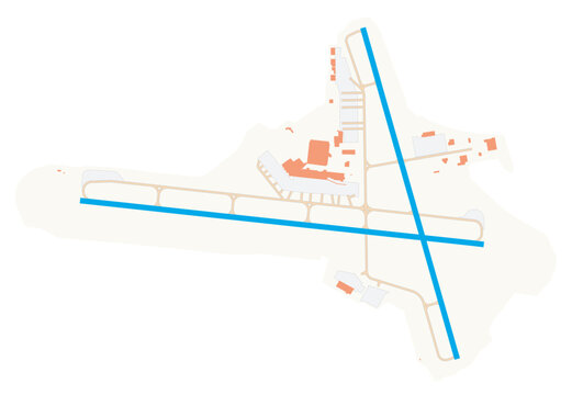 Map of airport Portland International Jetport (United States of America). IATA-code: PWM.