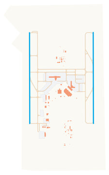 Map of Sacramento International Airport (United States of America). IATA-code: SMF.