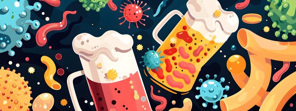 Infographic Illustrating the Role of Bacteria in Fermented Food and Beverage Production