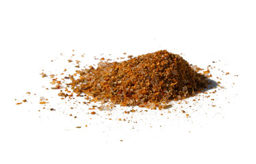 Przyprawa do mięsa, karkówki, rosołu. Na białym tle. Sól