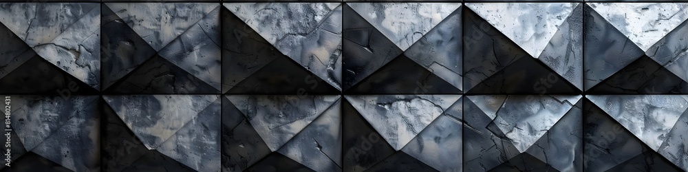 Poster black and gray grunge background with triangular shapes, perfect for dark backgrounds or graphic des