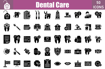 Dental Care Icons Set.Perfect Pixel.Vector Illustration