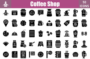 Coffee Shop Icons Set.Perfect Pixel.Vector Illustration