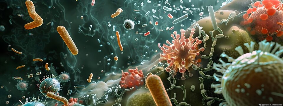 Illustrated Microbiological Processes of Lignocellulosic Biomass Degradation