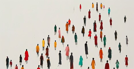 Group of Diverse Multiethnic People with Different cultures and regions people set isolated background,