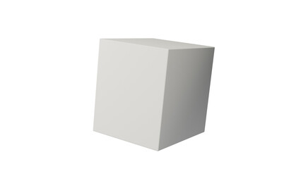 a white box on a black background