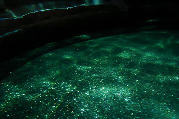 an ancient pool full of coins in the semi-darkness of the sea depths © Elena