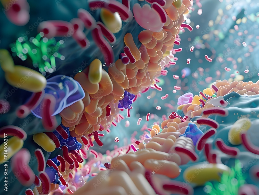 Poster visualization of bacterial interactions in the gut brain axis impacting neuroimmune modulation and