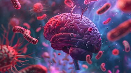 Visualization of Bacterial Interactions in the Gut Brain Axis Highlighting Their Role in