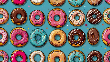 delicious donut illustration background