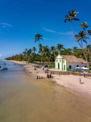 Capela de São Benedito, Igrejinha de Carneiros, Praia dos Carneiros, Tamandaré, Pernambuco, Brasil. A Beleza desse lugar surpreende a todos que visitam. 