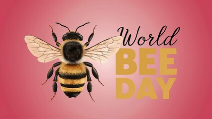World Bee Day, bee day, Illustration, World bee day banner, social media post, World Bee Day poster, background, Happy World Bee Day, bee day poster, International Bee Day, poster, post, pollen,